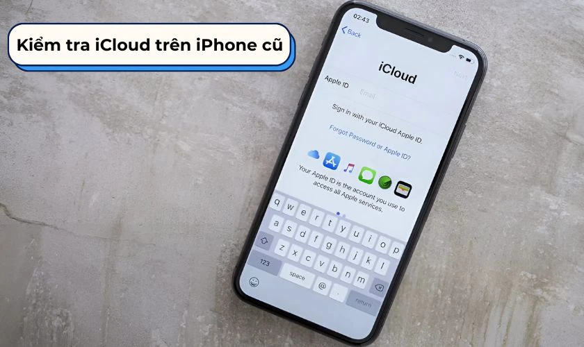 Kiểm tra iCloud trên iPhone cũ