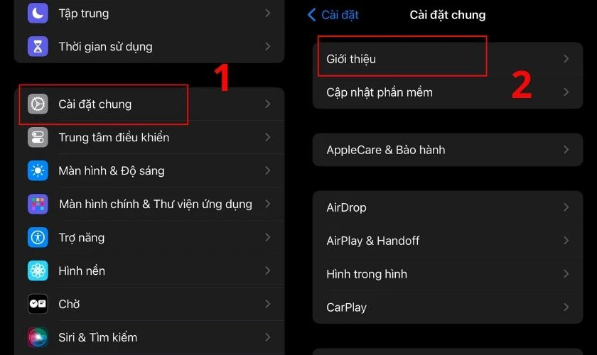 Xem IMEI qua Cài đặt