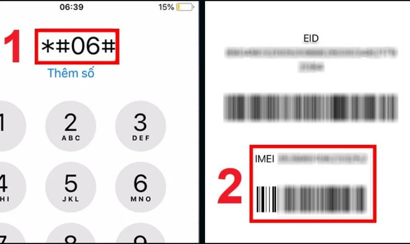 Xem IMEI iPhone qua cú pháp *#06#