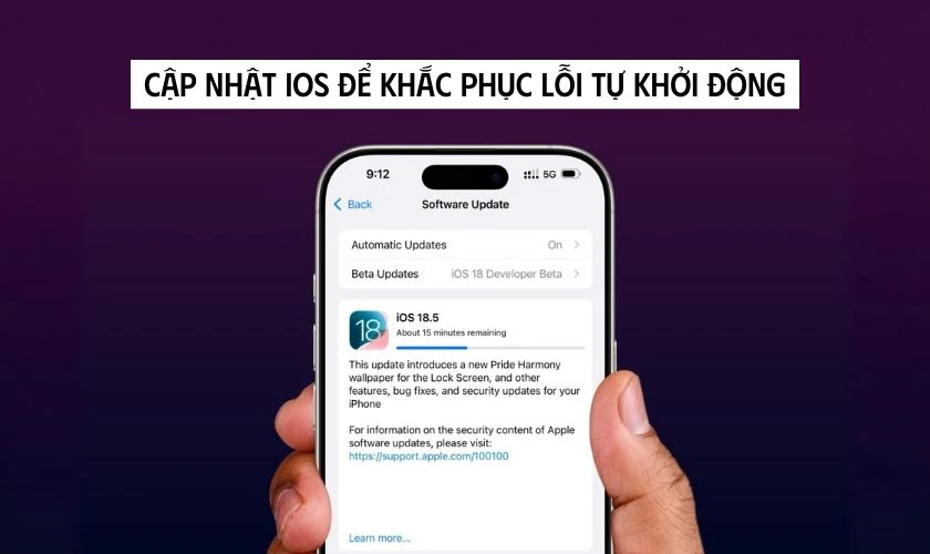 Update lên bản iOS mới trên iPhone
