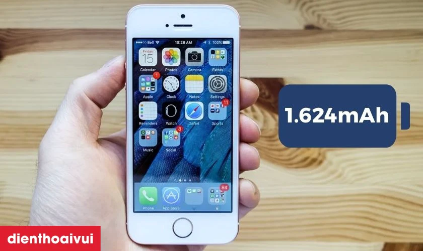 iPhone SE sở hữu dung lượng pin đến 1.624mAh
