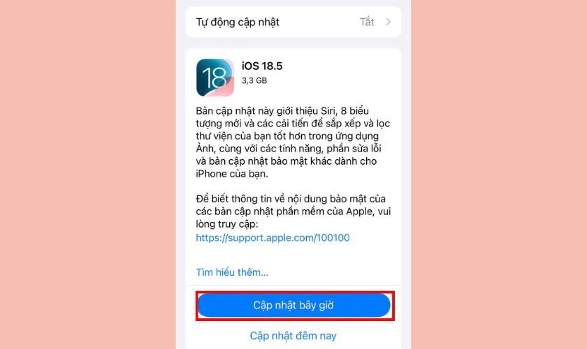 Nâng cấp lên iOS mới