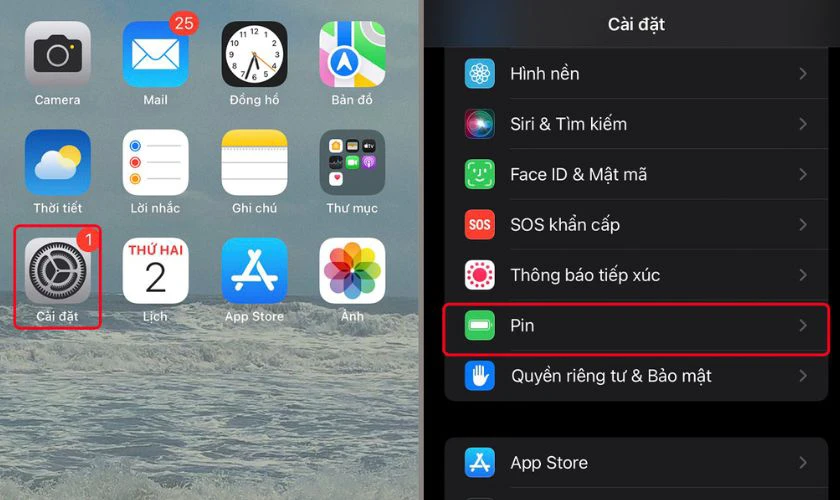 Vào cài đặt để xem tình trạng pin iPhone của bạn một cách chính xác nhất