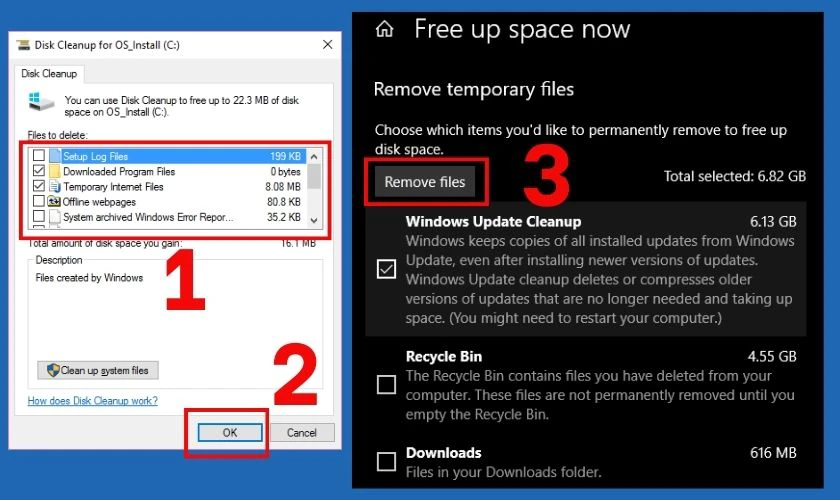 Chạy Disk Cleanup hoặc BurnBytes