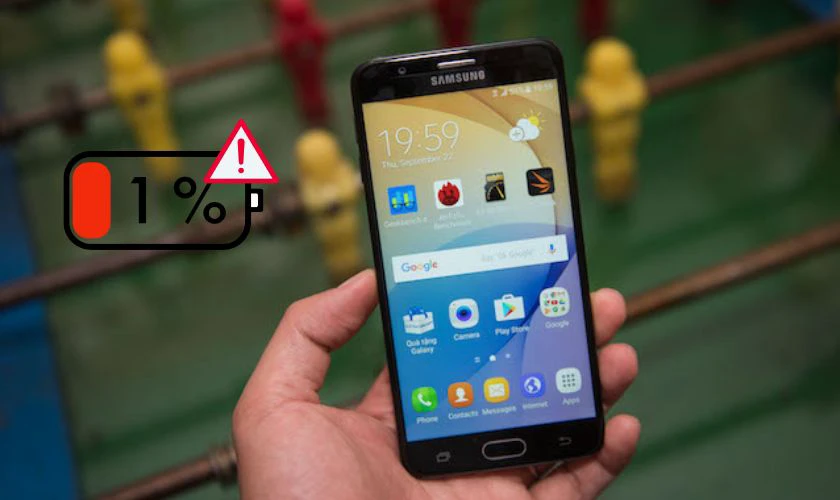 Dấu hiệu nhận biết J7 Pro hao pin