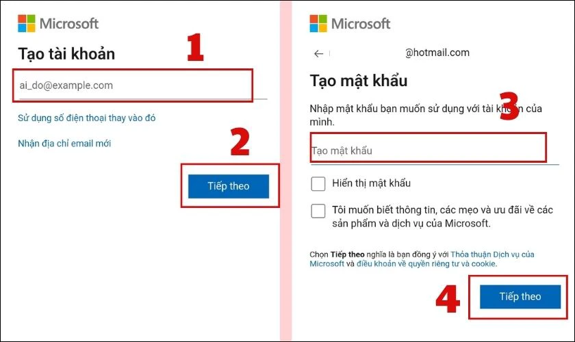 Cách đăng ký tài khoản Hotmail trên điện thoại là gì?