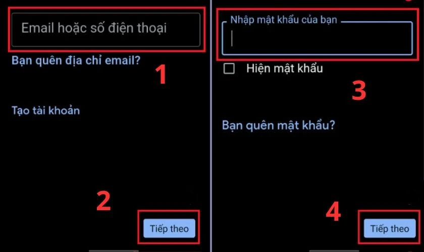 Đăng nhập tài khoản Email trên điện thoại chỉ thông qua 2 bước