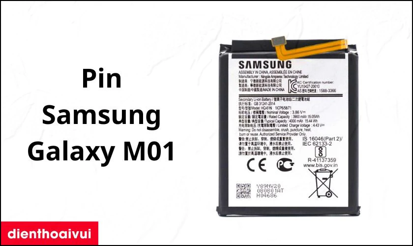 Thay pin Samsung Galaxy M01 chất lượng tại Điện Thoại Vui