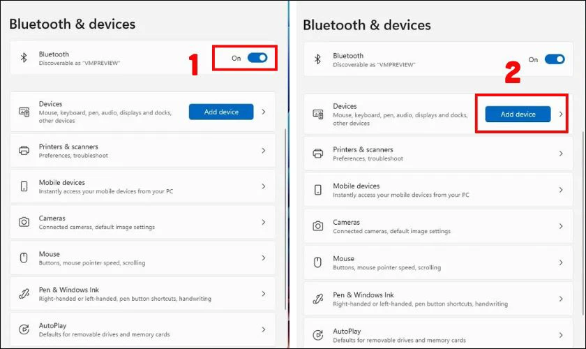 Cách kết nối loa Bluetooth với máy tính bàn - Click chọn Add Devices