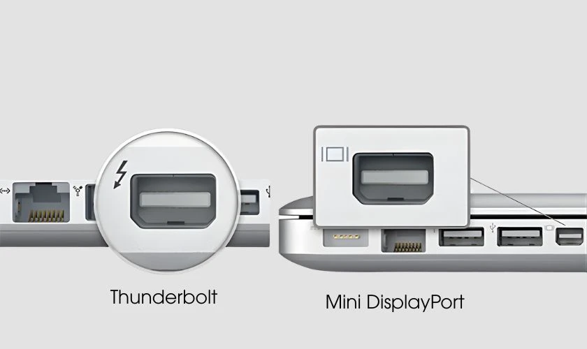 Cách kết nối Macbook Air với màn hình ngoài - Kiểm tra cổng kết nối