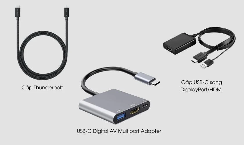 Các loại cáp và bộ chuyển đổi phổ biến