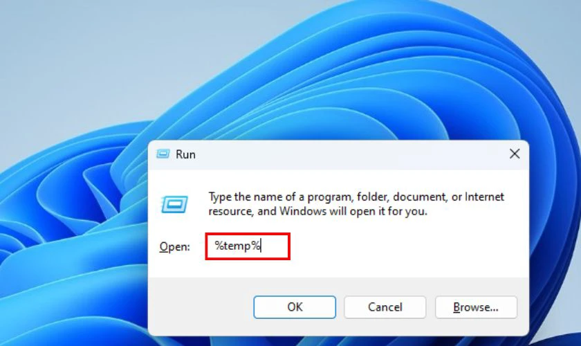 Kiểm tra bằng cách kiểm tra các file tạm thời