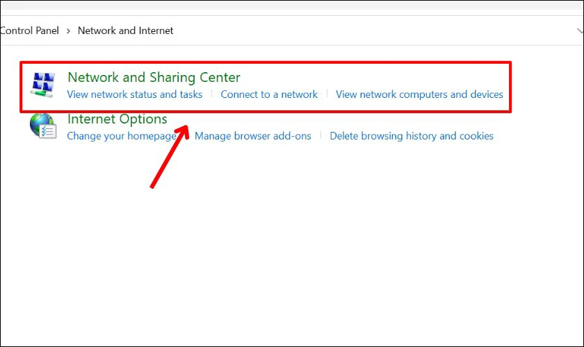 Network and Sharing Center