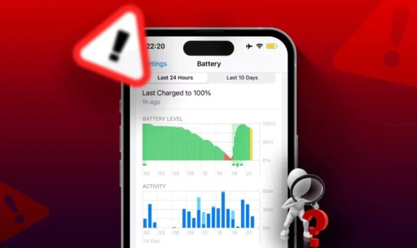 Pin tụt nhanh bất thường là dấu hiệu nên thay pin iPhone mới