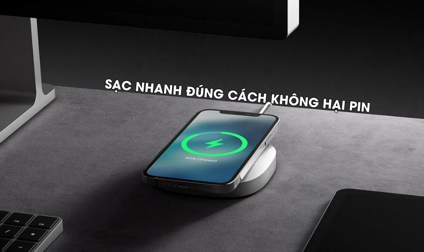 Sạc nhanh chính hãng không làm hư hỏng pin