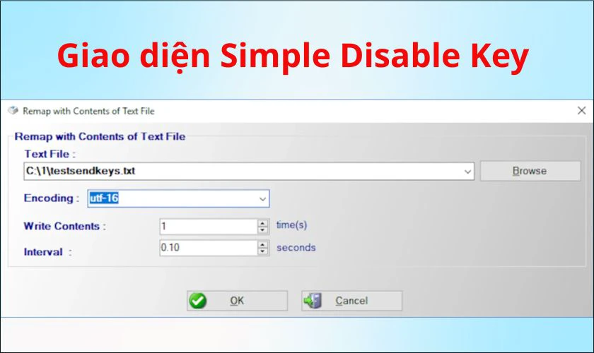 Simple Disable Key cho phép chặn hoạt động của từng phím riêng lẻ