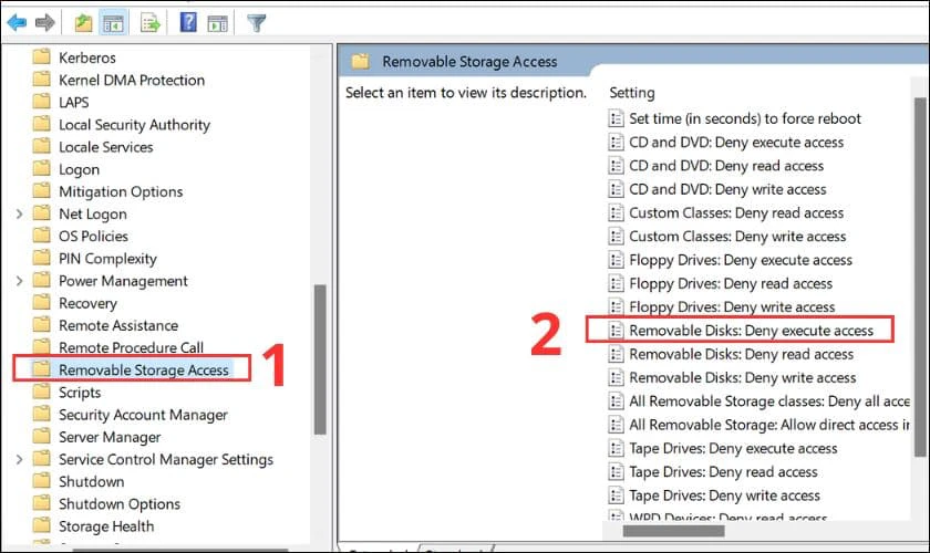 Khóa cổng USB bằng Group Policy Editor bước 2