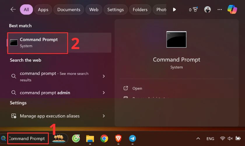 Cách khóa cổng USB trên máy tính bằng Command Prompt bước 1