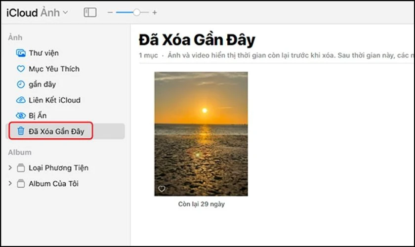 Khôi phục lại ảnh đã xóa trên iPhone bằng iCloud.com