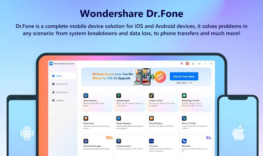 Tải xuống và cài đặt Wondershare Dr. Fone