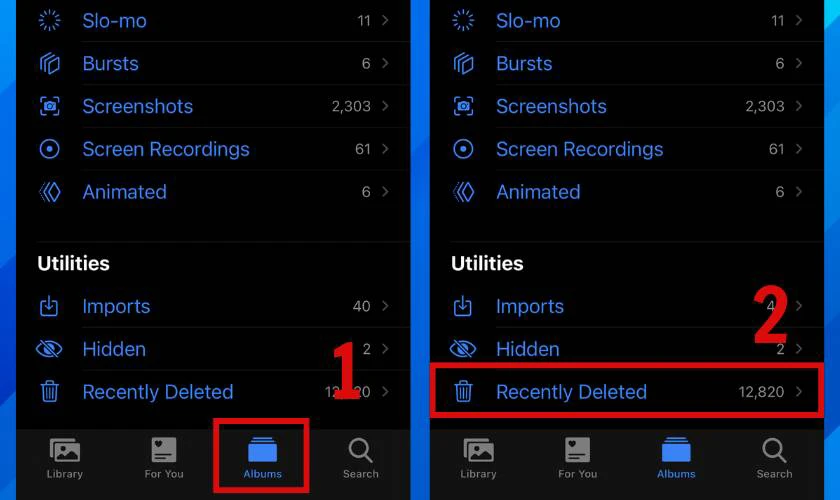 Khôi phục ảnh đã xóa vĩnh viễn trên iCloud từ album ảnh nhanh