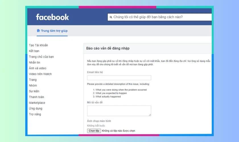 Khôi phục tài khoản Facebook bị xóa vĩnh viễn do nhập sai thông tin đăng nhập