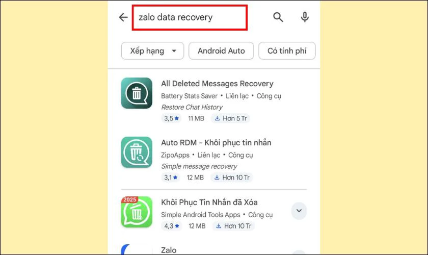 Cách khôi phục tin nhắn Zalo đã xóa từ lâu chưa sao lưu bằng phần mềm