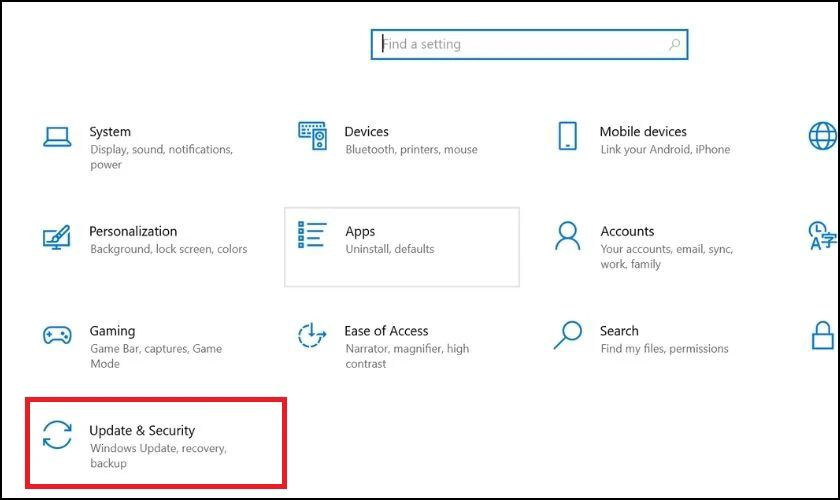 Khởi động trình khắc phục sự cố Windows Update