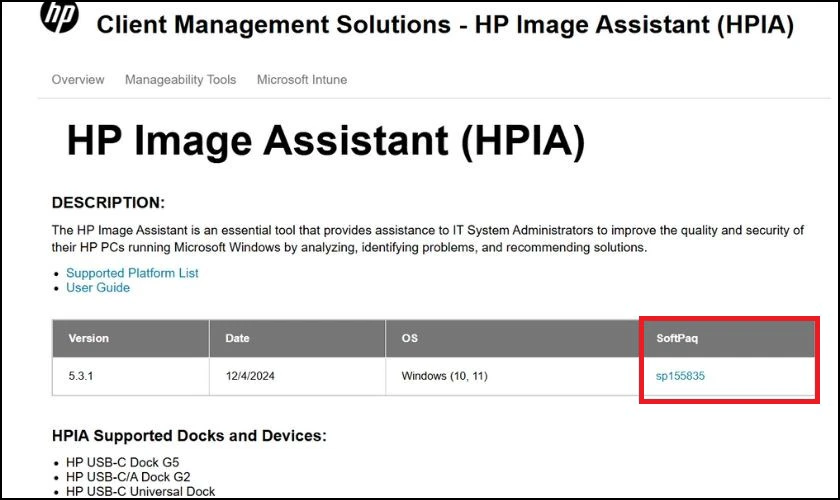 Chọn mục Drivers & Software