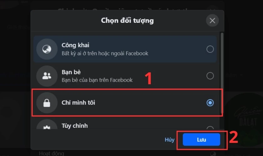 Chuyển sang chỉ mình tôi