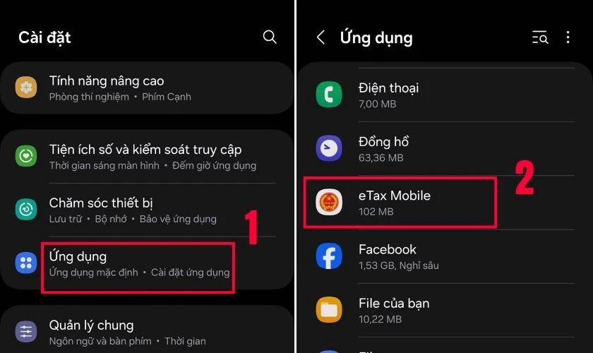 Khởi động lại máy hoặc xóa bộ nhớ đệm ứng dụng
