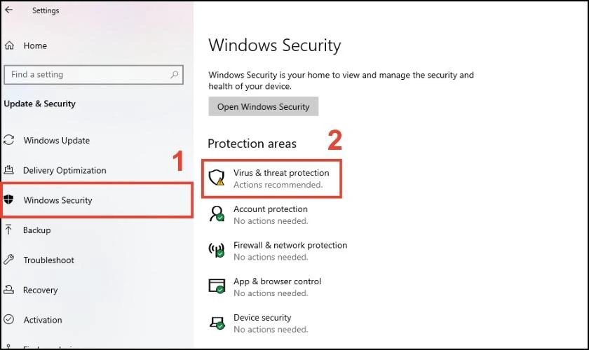 Hướng dẫn tắt Windows Defender khi không giản nén được file RAR