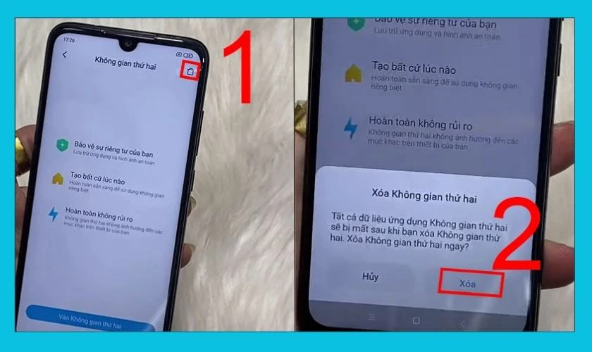 Cách xoá không gian thứ 2 trên Realme đơn giản