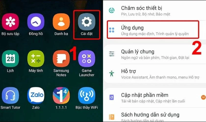 Xóa bớt bộ nhớ có trên máy