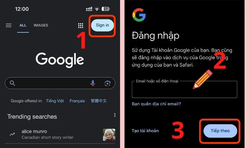 Đăng nhập Google