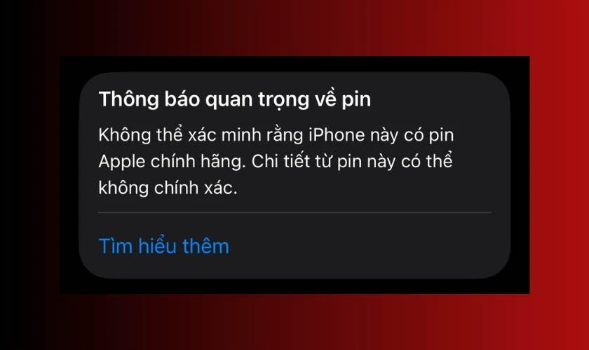 Kiểm tra lại pin đã thay có phải chính hãng