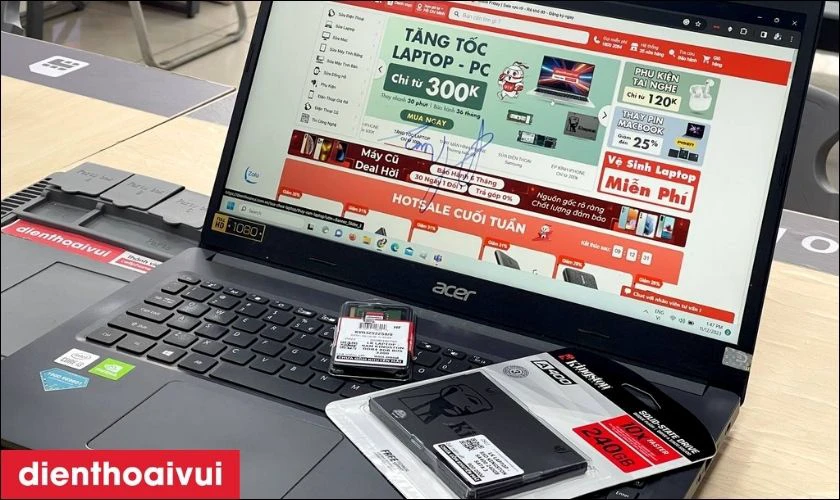 Thay SSD cho laptop chính hãng, giá ưu đãi chỉ từ 280k tại Điện Thoại Vui