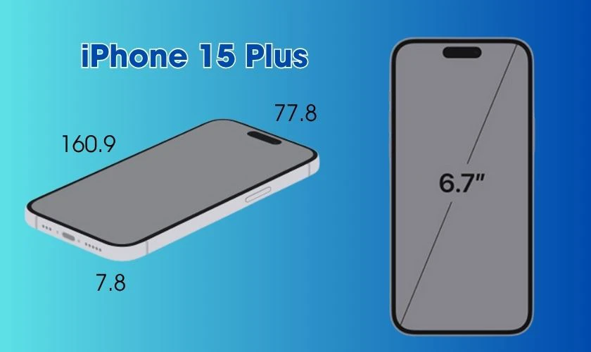 Kích thước iPhone 15 Plus bao nhiêu inch