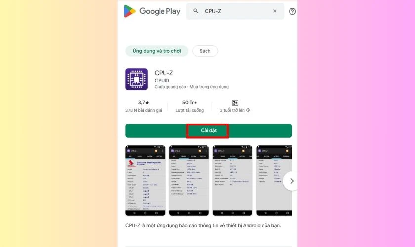 Kiểm tra độ chai pin Android bằng ứng dụng CPU-Z