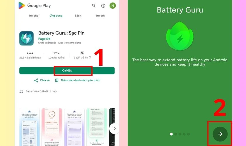 Kiểm tra độ chai pin Android bằng ứng dụng Battery Guru