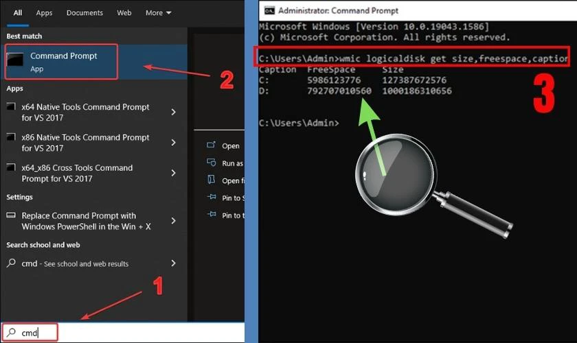 Kiểm tra bằng Command Prompt