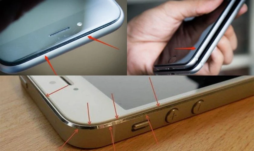 Cách kiểm tra màn hình iPhone đã thay chưa qua quan sát khe hở và viền