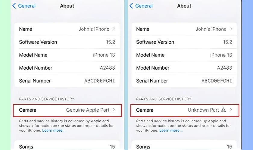Kiểm tra màn hình iPhone đã thay chưa