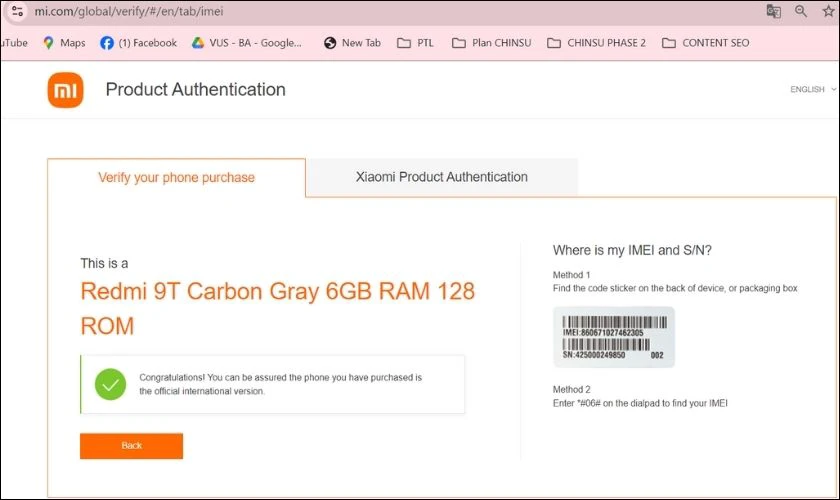 Kiểm tra ngày kích hoạt điện thoại Xiaomi bằng Mi Verification