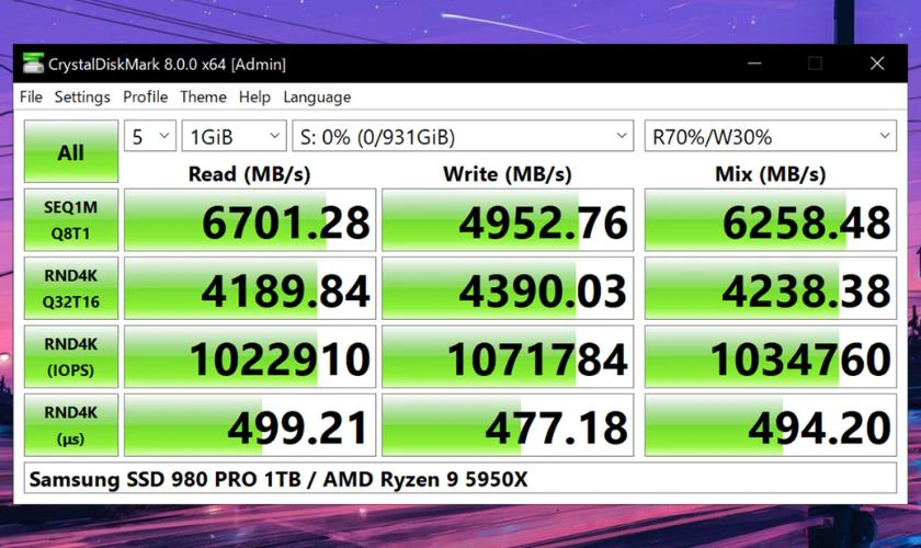 Crystaldiskmark là cách kiểm tra ổ cứng SSD hiệu quả