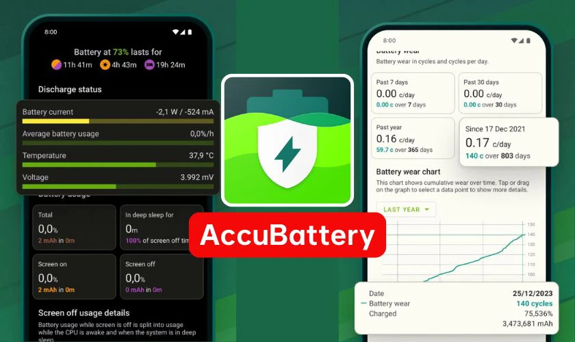 Kiểm tra pin Xiaomi bằng ứng dụng AccuBattery