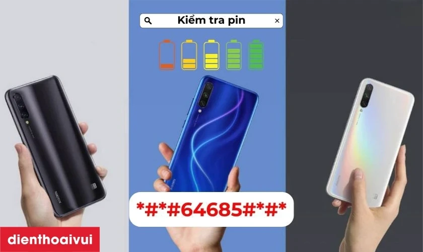 kiểm tra pin điện thoại xiaomi cũ bằng mã