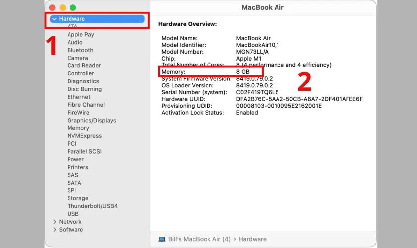 Chọn mục Hardware (Phần cứng)