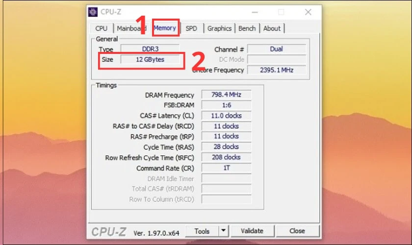 Kiểm tra RAM laptop bằng phần mềm CPU-Z