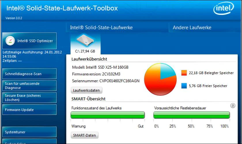 Kiểm tra ổ đĩa SSD dễ dàng với phần mềm Intel Solid State Drive Toolbox